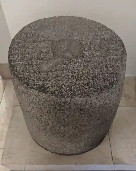 Inscribed door socket from the reign of King Shalmaneser III, found inside the Anu-Adad Temple, Pergamon Museum, Museum Island, Berlin